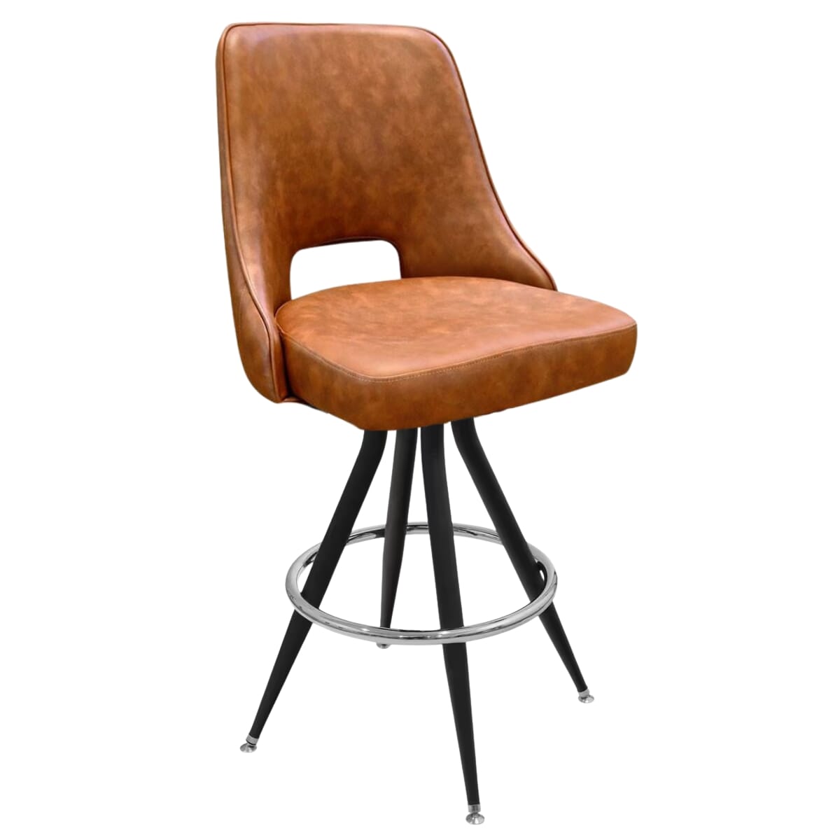 Top Shelf Collection Gladiator 2250 Channel Back Bucket Bar Stool on Vintage Base