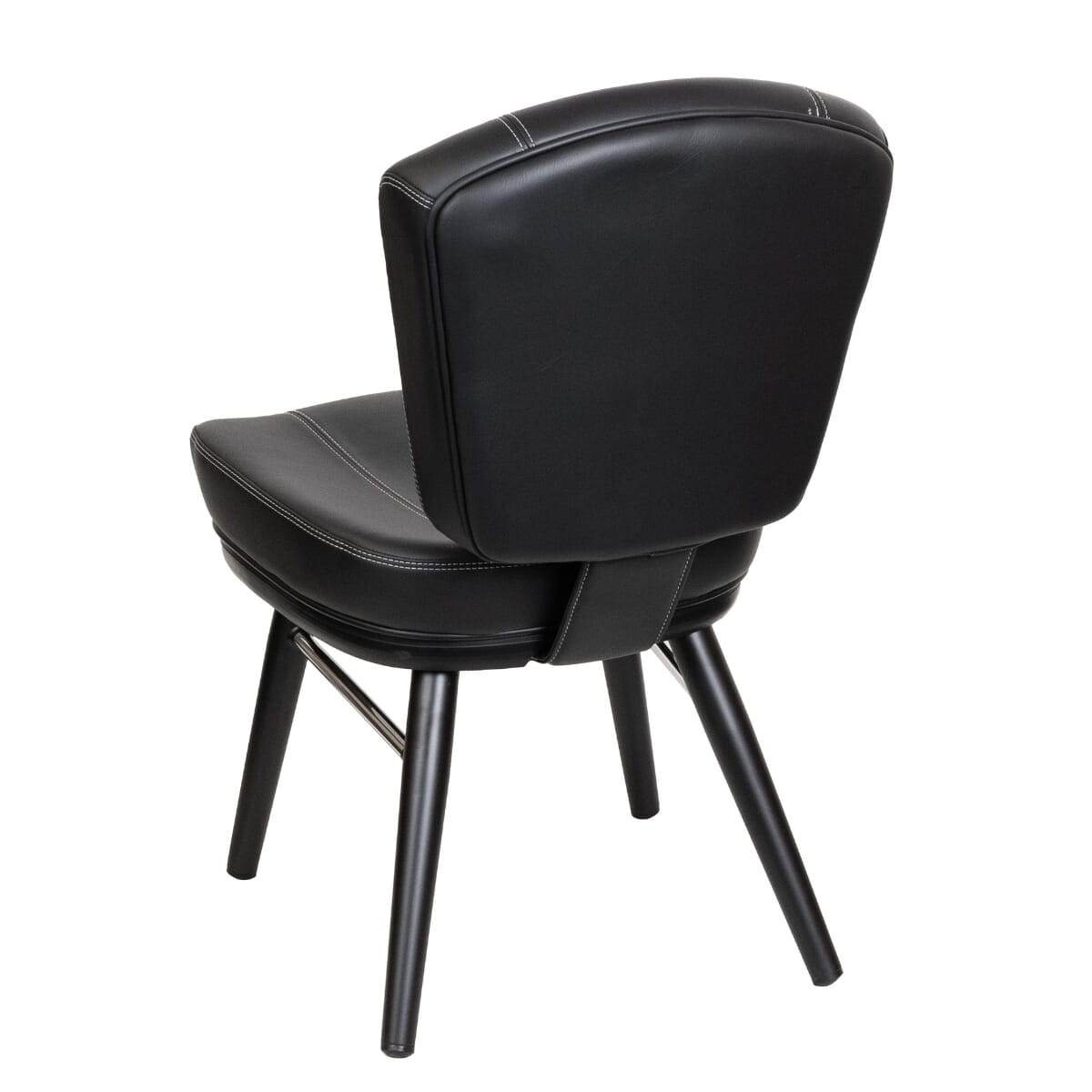 Top Shelf Gladiator 825 Modern Bucket Restaurant Chair on Square Frame with Silver Accent and Choice of 3 Vinyl Colors