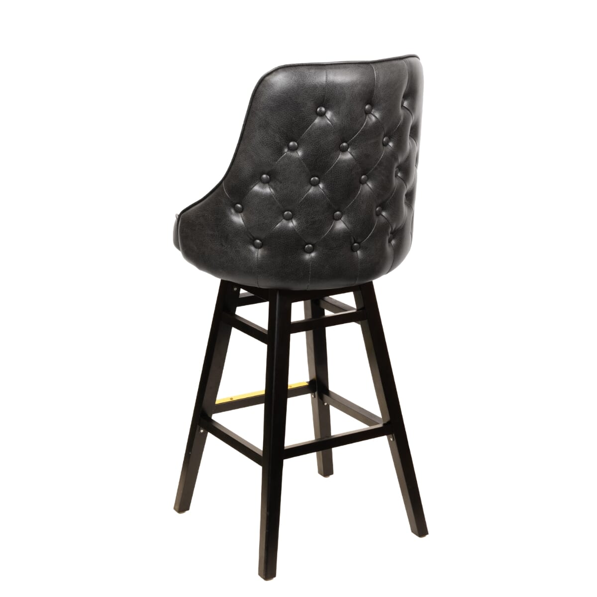 Top Shelf Collection Gladiator 950 Tufted Back Bucket Bar Stool with Wood Swivel Frame