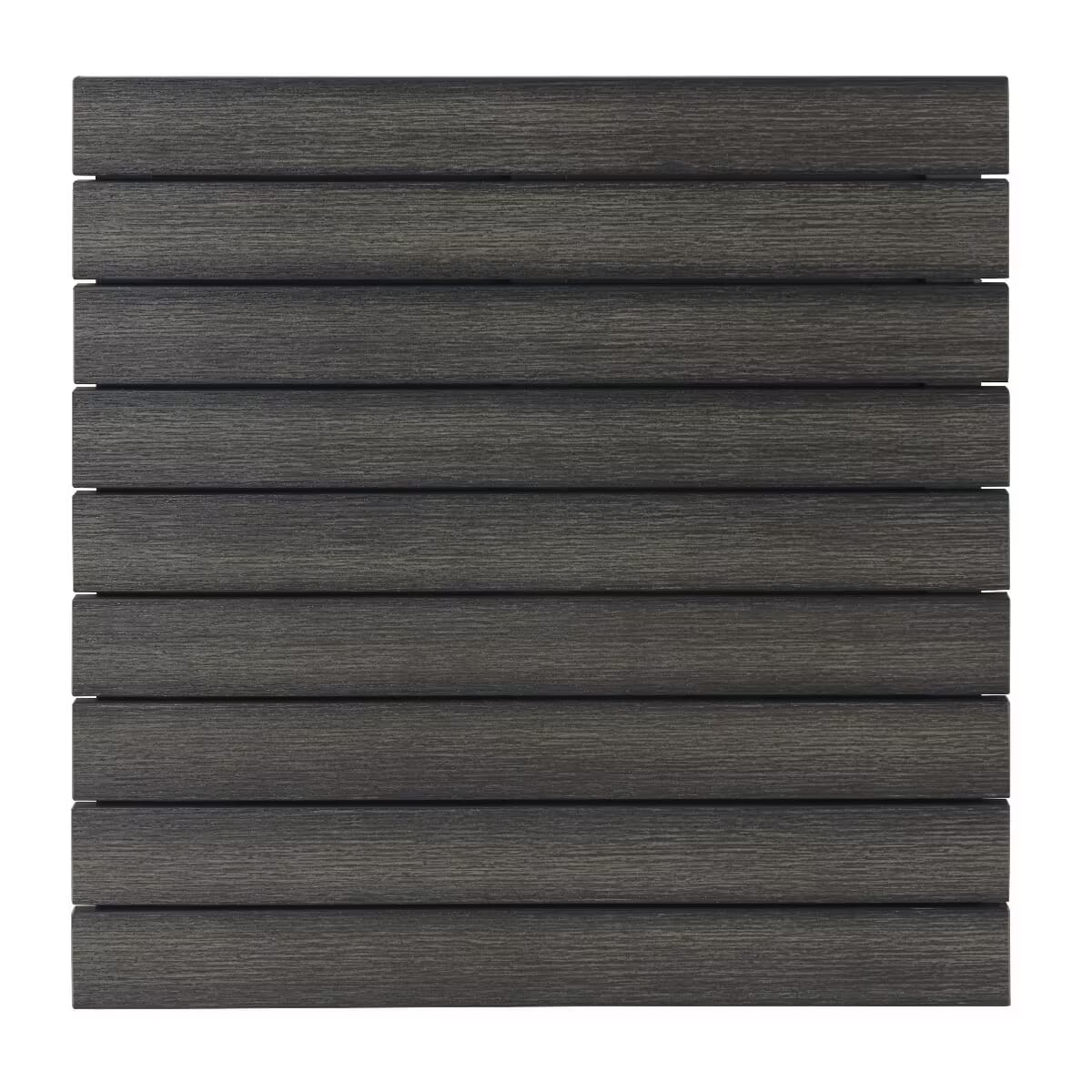 Atlantic Collection Outdoor Table Top with Teak-Inspired Poly Slats in Pewter