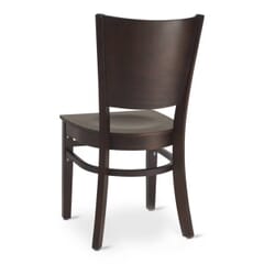 Solid Beechwood Restaurant Chair in Walnut With Wood Veneer Seat