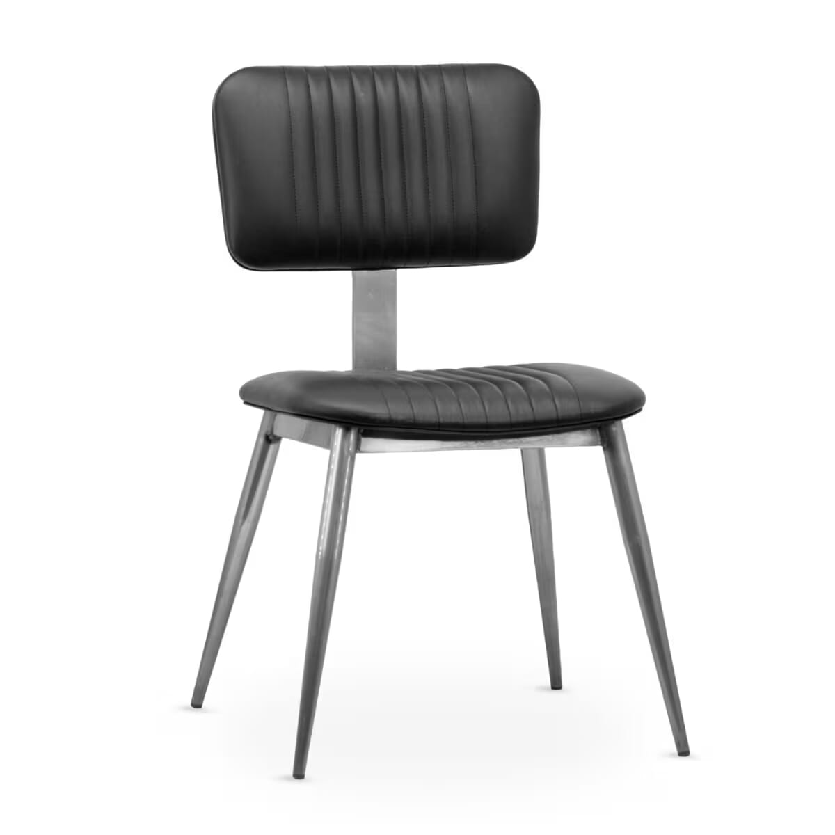 Clyde Collection Vintage Clear-Coat Frame Chair with Choice of 2 Vinyls