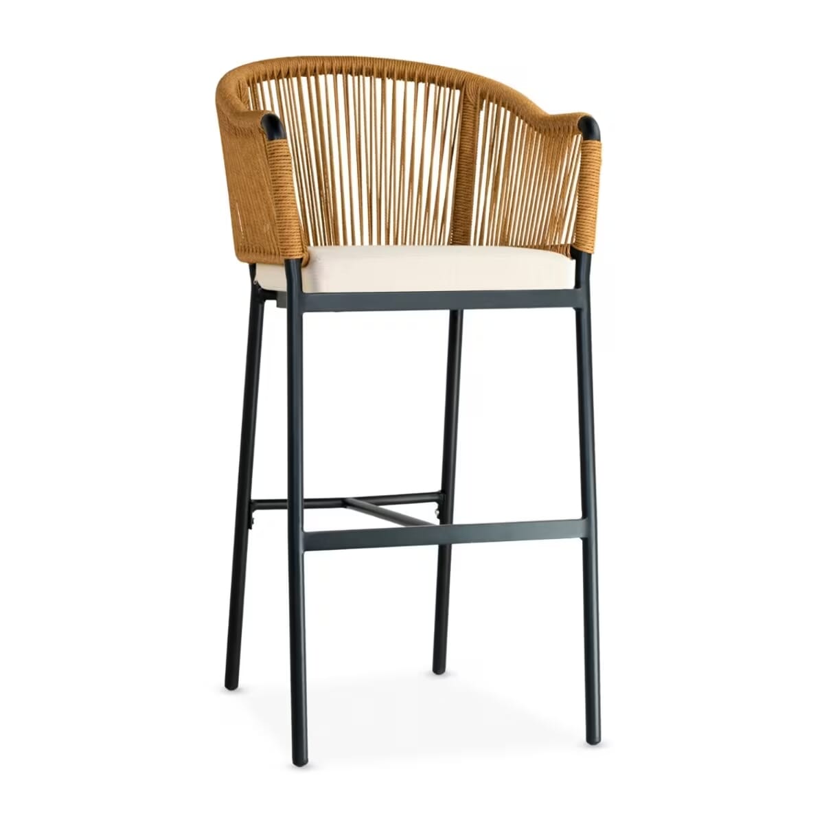 Fiji Outdoor Club Bar Stool with Choice of 2 Wicker Colors