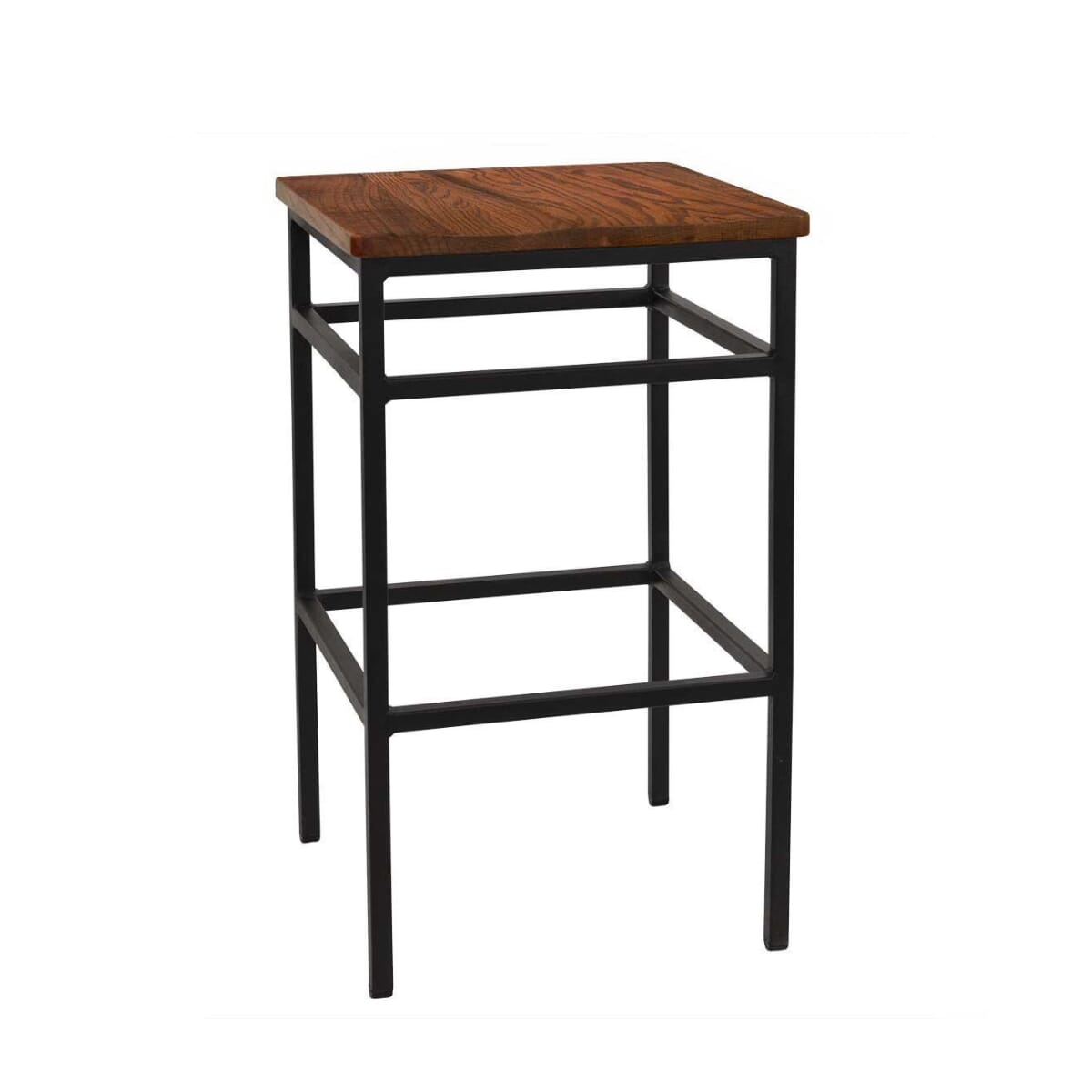 Henry Collection Backless Steel Restaurant Bar Stool with Choice of Seat