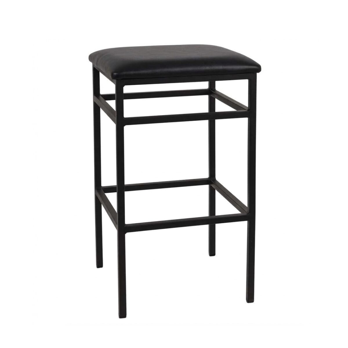 Henry Collection Backless Steel Restaurant Bar Stool with Choice of Seat