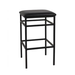 Henry Collection Backless Steel Restaurant Bar Stool with Choice of Seat