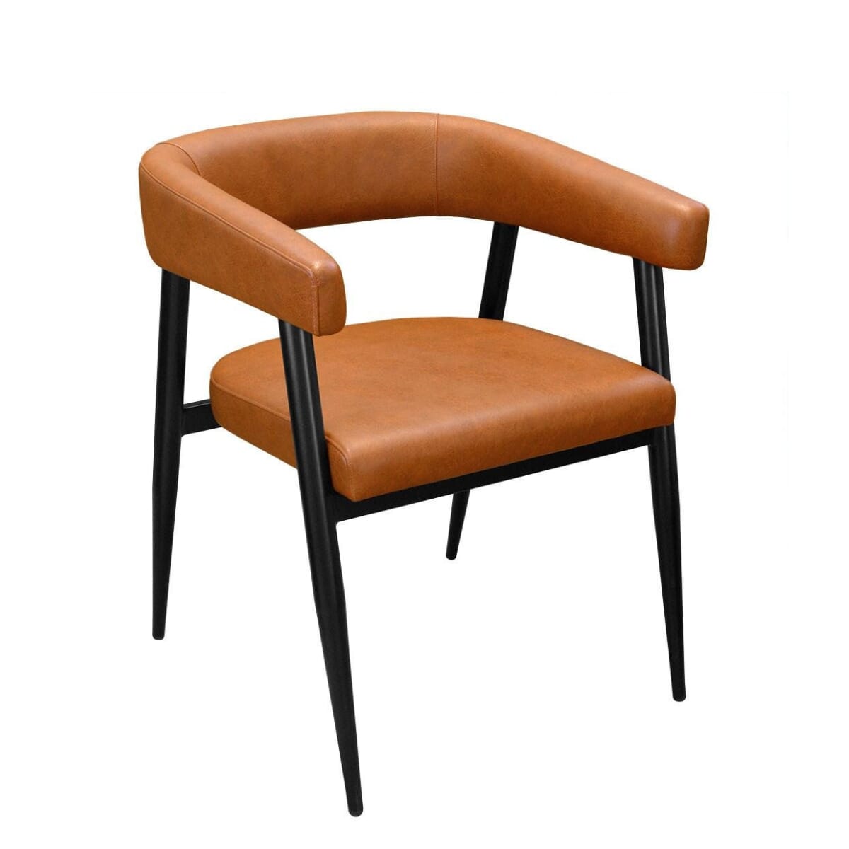 Lennox Collection Black Frame Chair with Rye Vinyl from East Coast Chair & Barstool