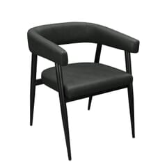 Lennox Collection Black Frame Chair with Choice of 2 Vinyls