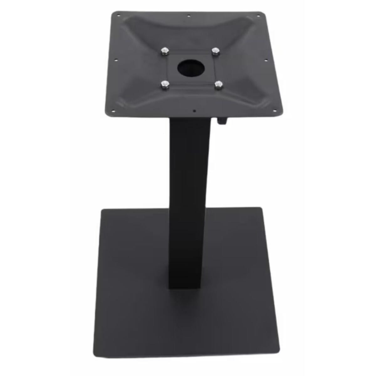 Palermo Steel Square Black Table Base with Umbrella Hole (24 x 24,  Available in Standard & Bar Height!)