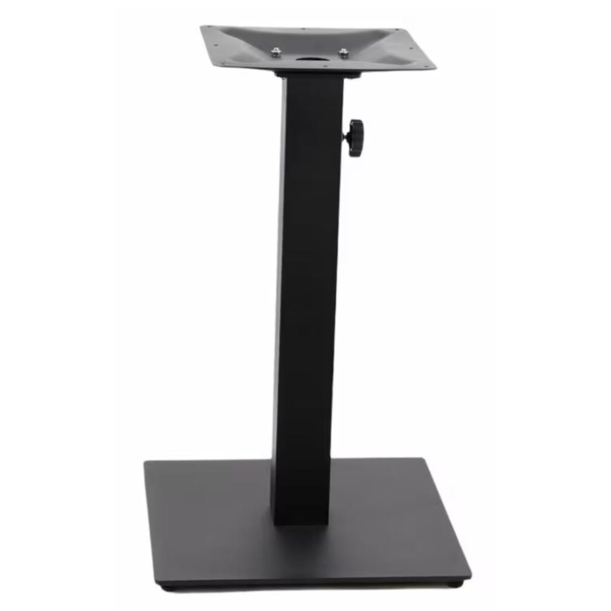 Palermo Steel Square Black Table Base with Umbrella Hole (18 x 18,  Available in Standard & Bar Height!)