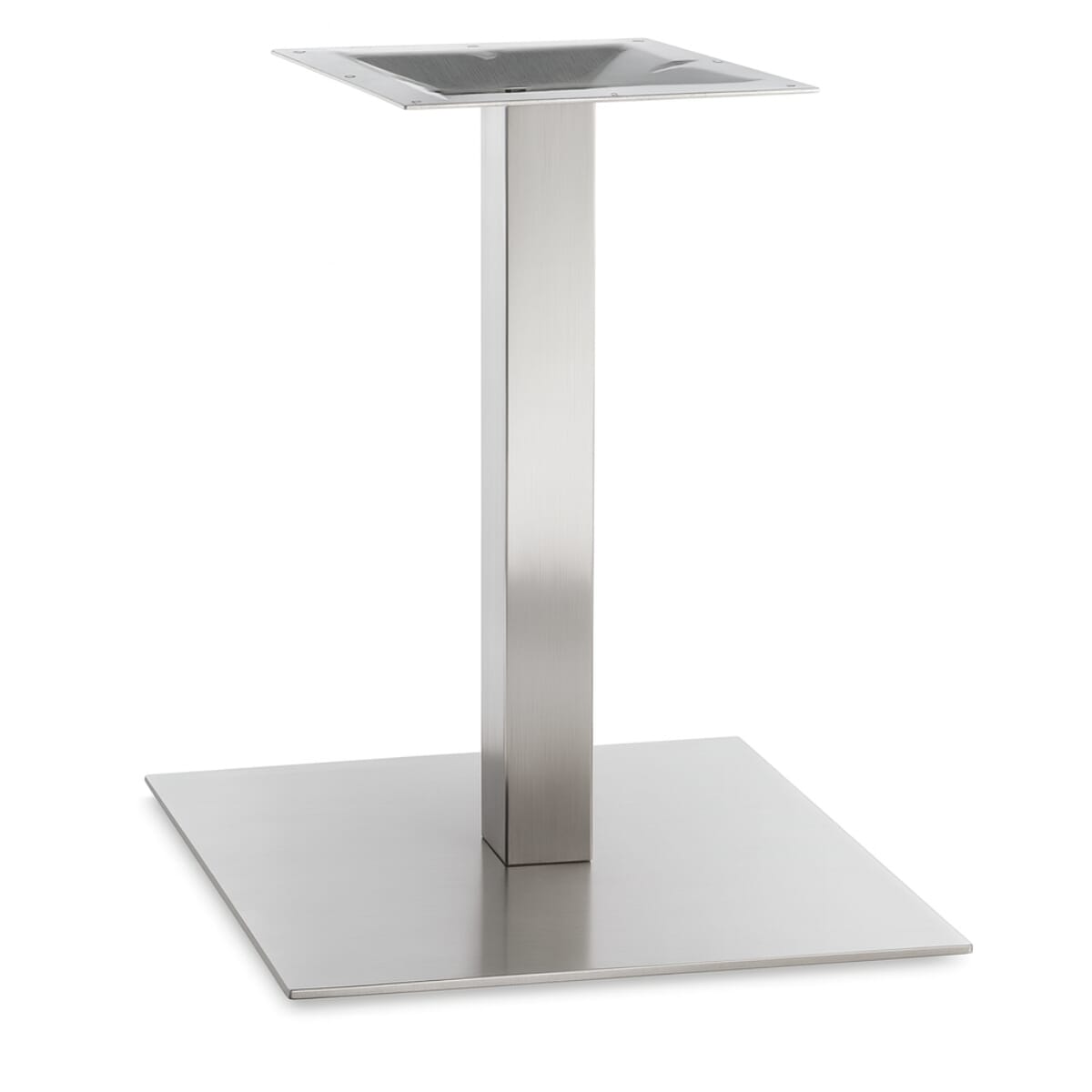 Palermo Brushed Stainless Steel Square Table Base (24 x 24, Available in Standard & Bar Height!)