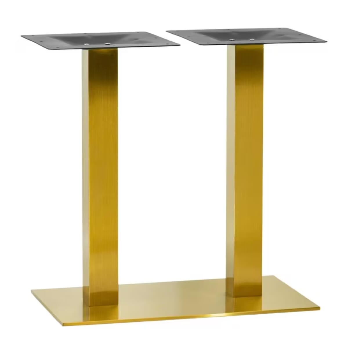 Palermo Steel Gold Rectangular Table Base (16 x 28, Available in Standard & Bar Height!)