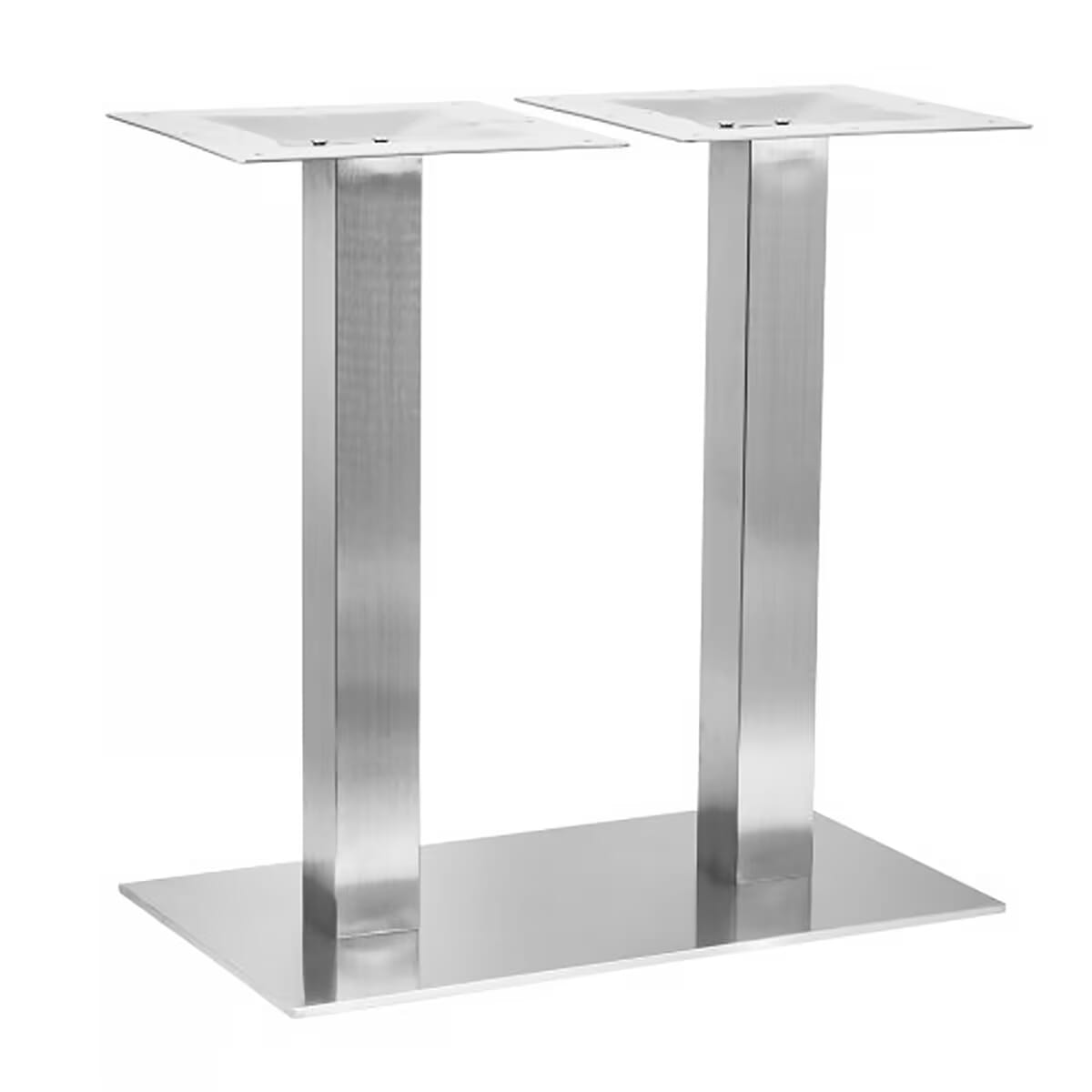 Palermo Brushed Stainless Steel Rectangular Table Base (16 x 28, Available in Standard & Bar Height!)