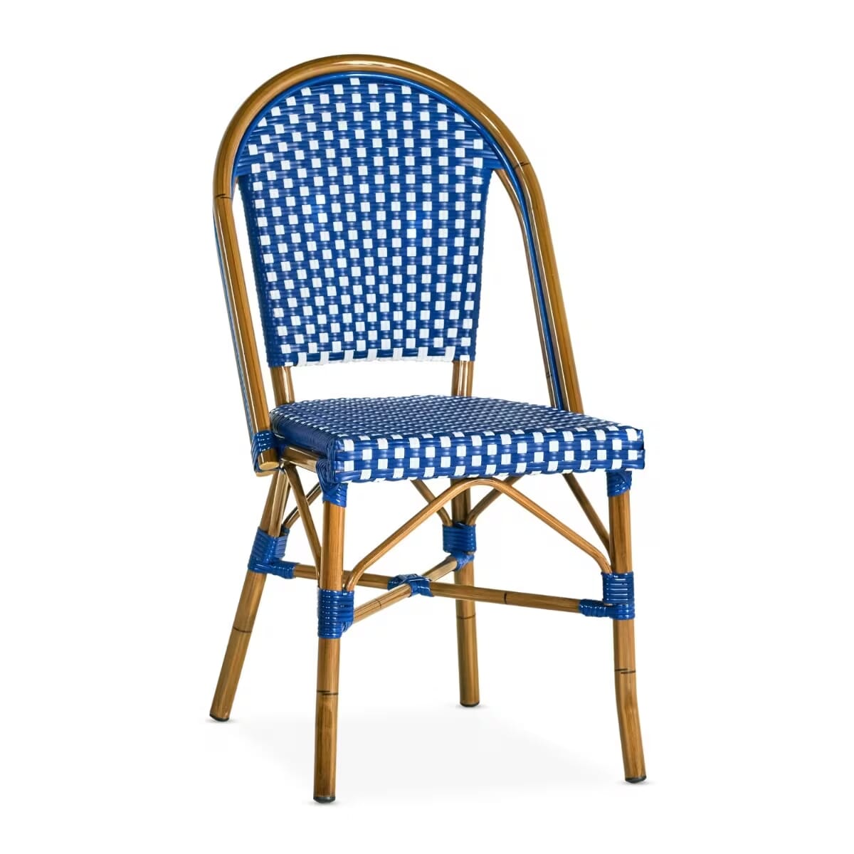 Palmetto Collection Outdoor Chair with Blue and White Weave