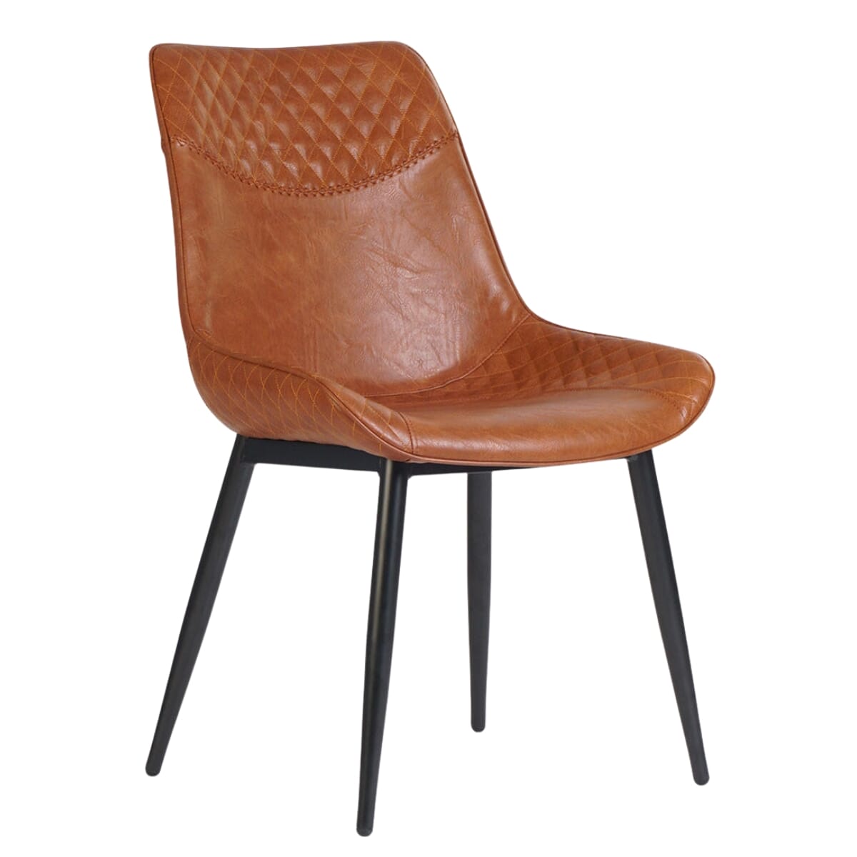 Santos Collection Cradle Quilted Black Frame Chair in Rye from East Coast Chair & Barstool