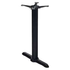 Metal Single Slat Restaurant Table Base – Black Powder-Coated Indoor