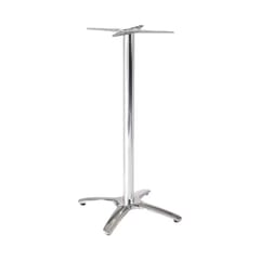 Polished Chrome Steel Table Base for Indoor and Outdoor Dining