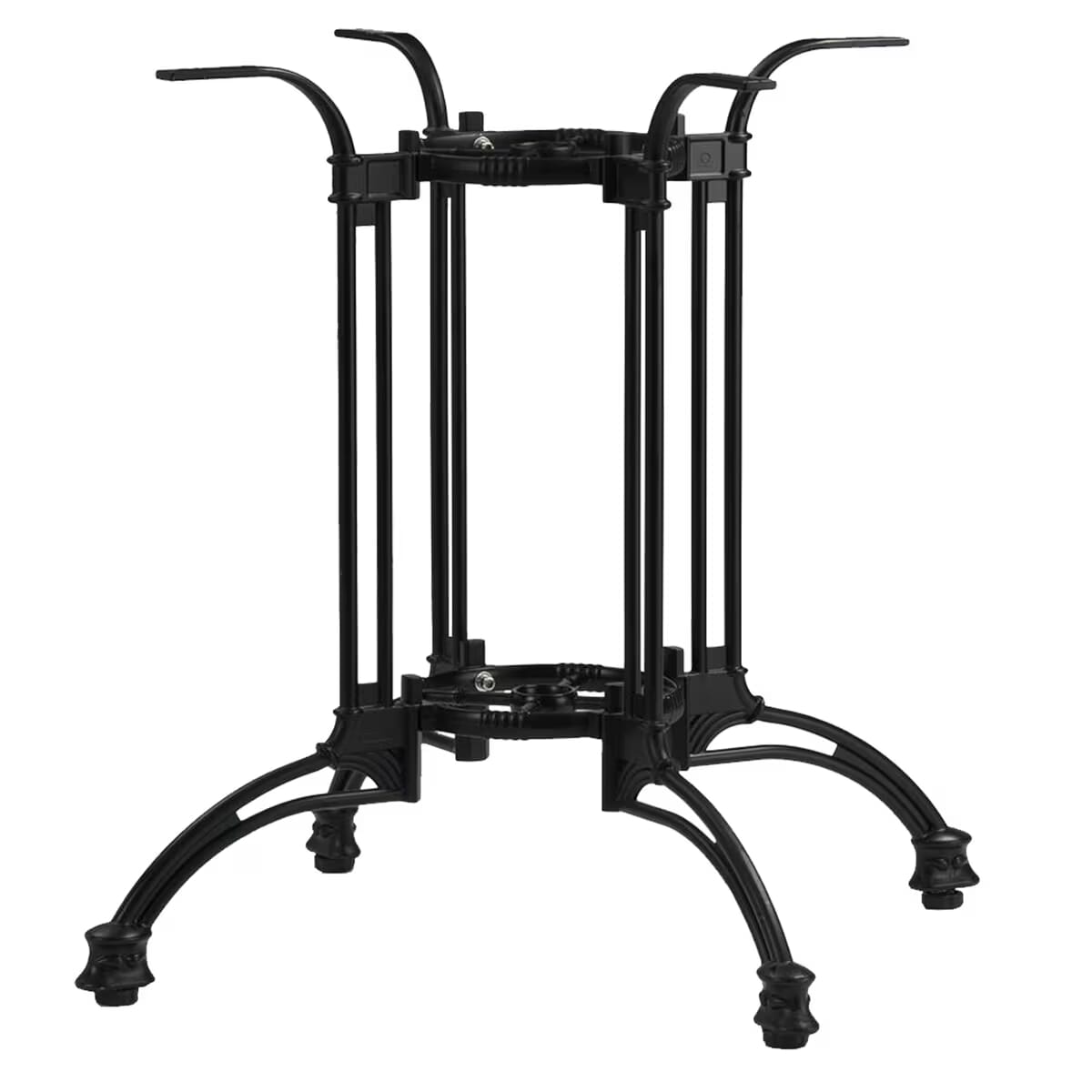 Commercial Aluminum 32 x 32 Indoor/Outdoor X-Style Table Base (Black Powder-Coated Finish)