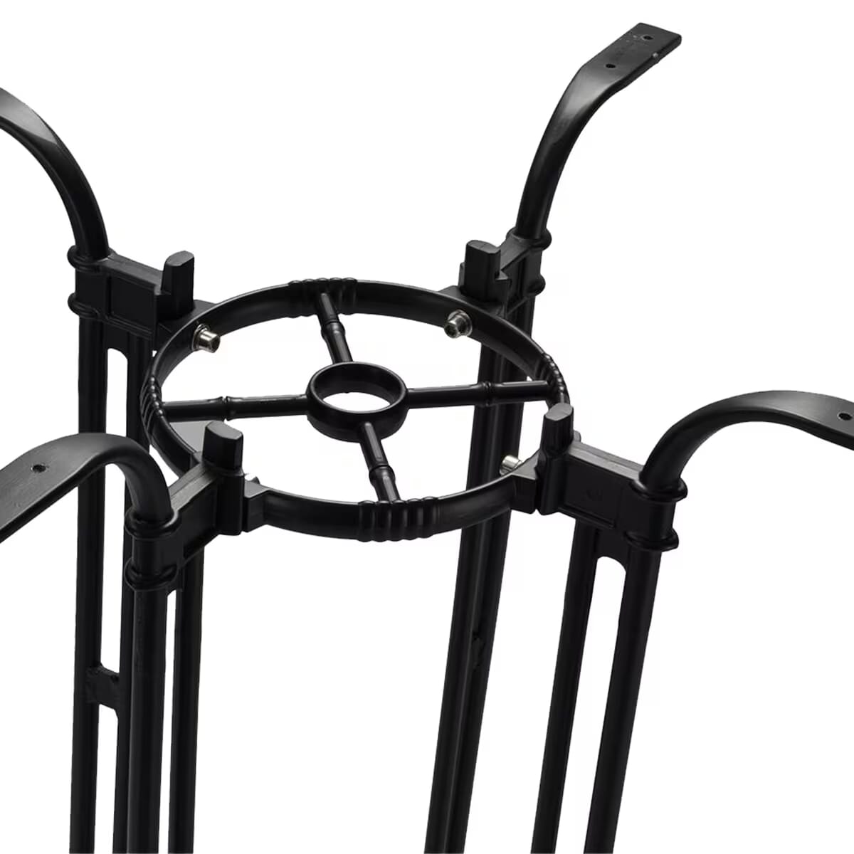 Commercial Aluminum 32 x 32 Indoor/Outdoor X-Style Table Base (Black Powder-Coated Finish)