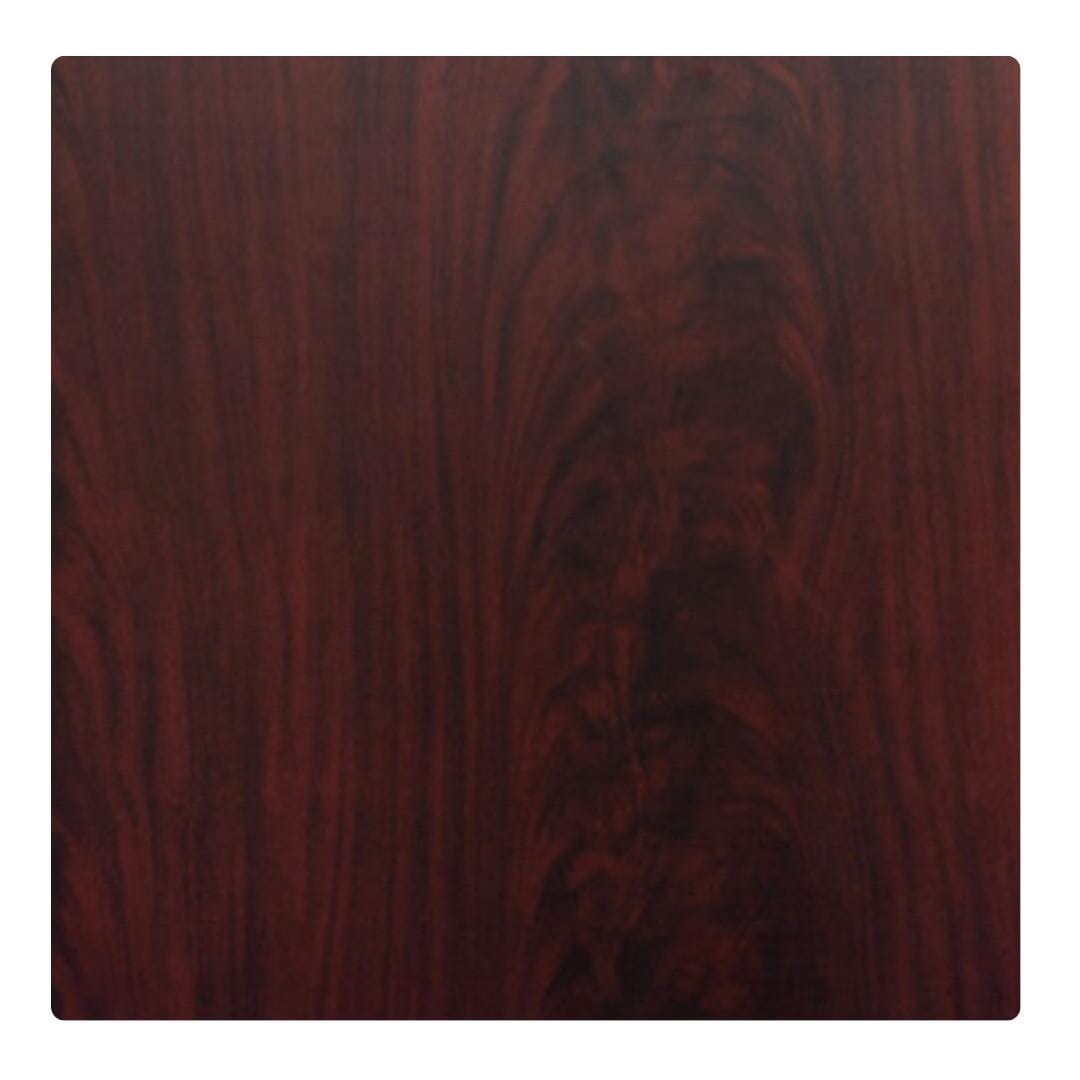 Reversible Laminate Commercial Table Top Mahogany/Black w/ Black T-Mold Edge (Multiple Sizes Available)