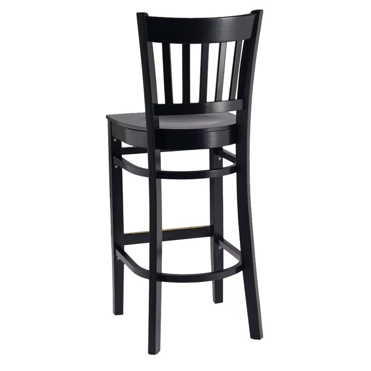 Gladiator Black Vertical Back Wooden Bar Stool