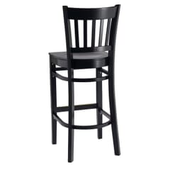 Gladiator Black Vertical Back Wooden Bar Stool