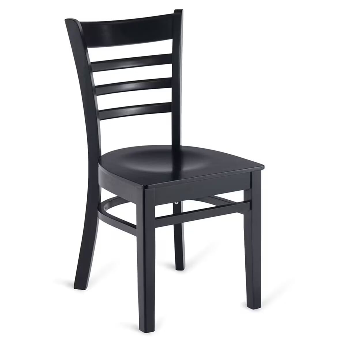 Gladiator Ladder Back Black Wood Restaurant Chair