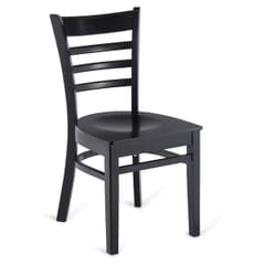 Gladiator Ladder Back Black Wood Restaurant Chair