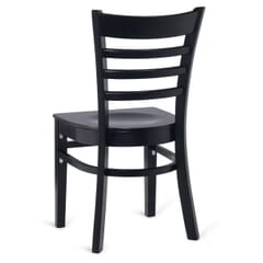 Gladiator Ladder Back Black Wood Restaurant Chair