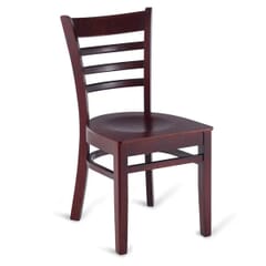 Gladiator Ladder Back Dark Mahogany Wood Restaurant Chair
