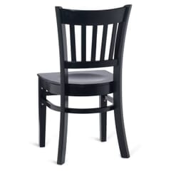 Gladiator Vertical Back Black Wood Restaurant Chair