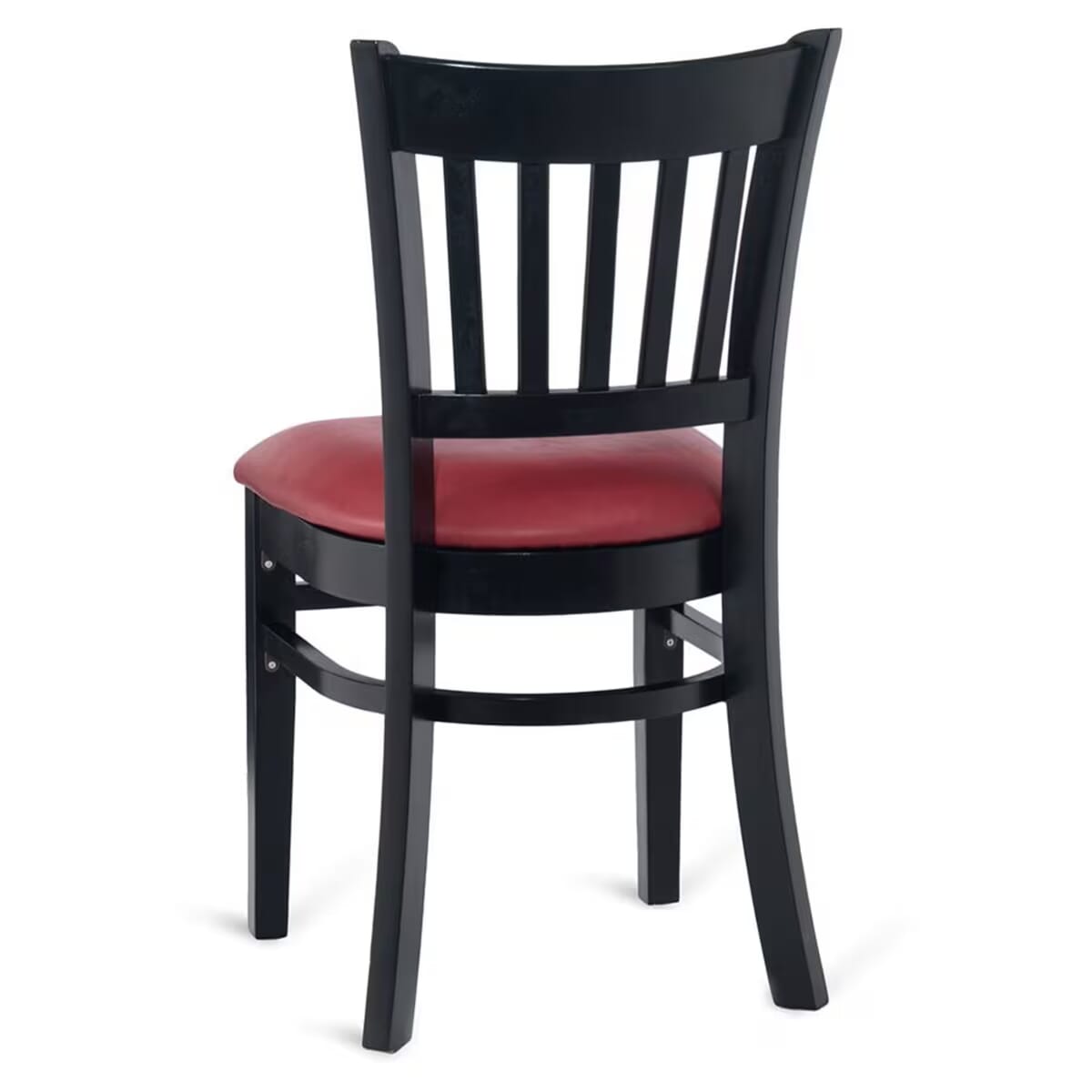 Gladiator Black Wood Vertical-Back Restaurant Chair (3 Vinyl Seat Options)