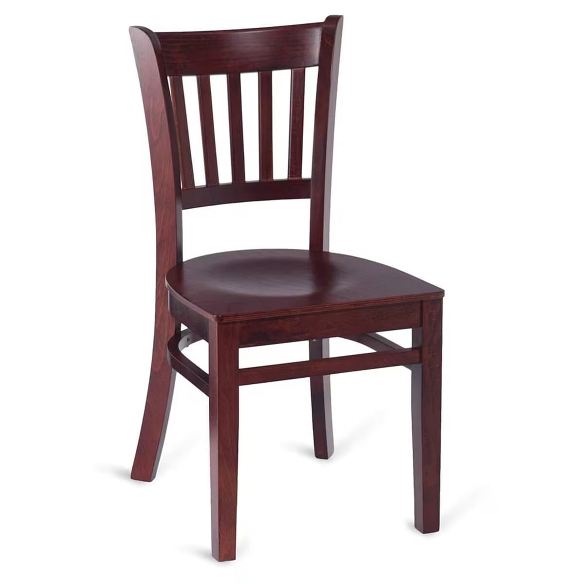 Gladiator Vertical Back Dark Mahogany Wood Restaurant Chair