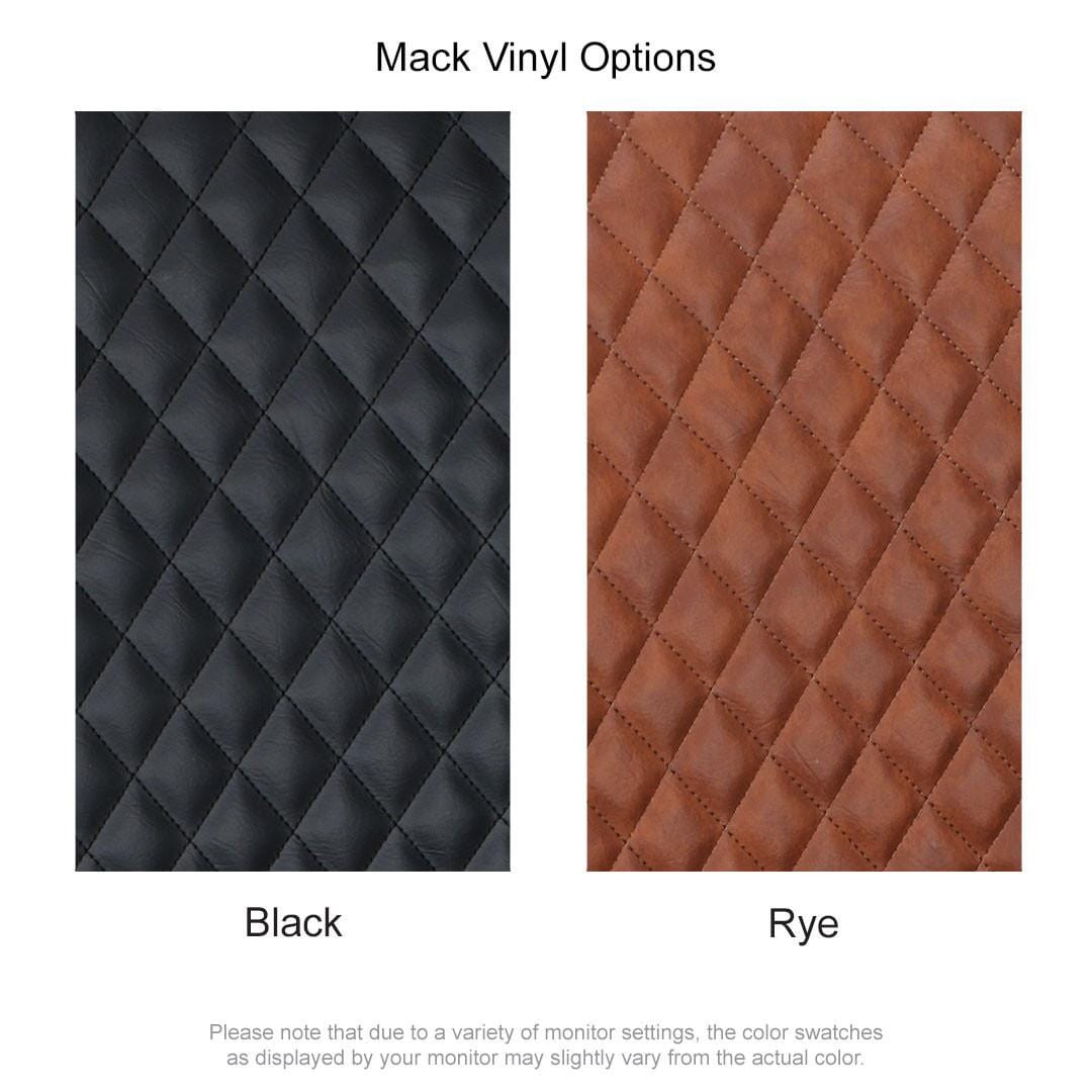 Mack Collection Quilted Black Frame Bar Stool with Choice of 2 Vinyls