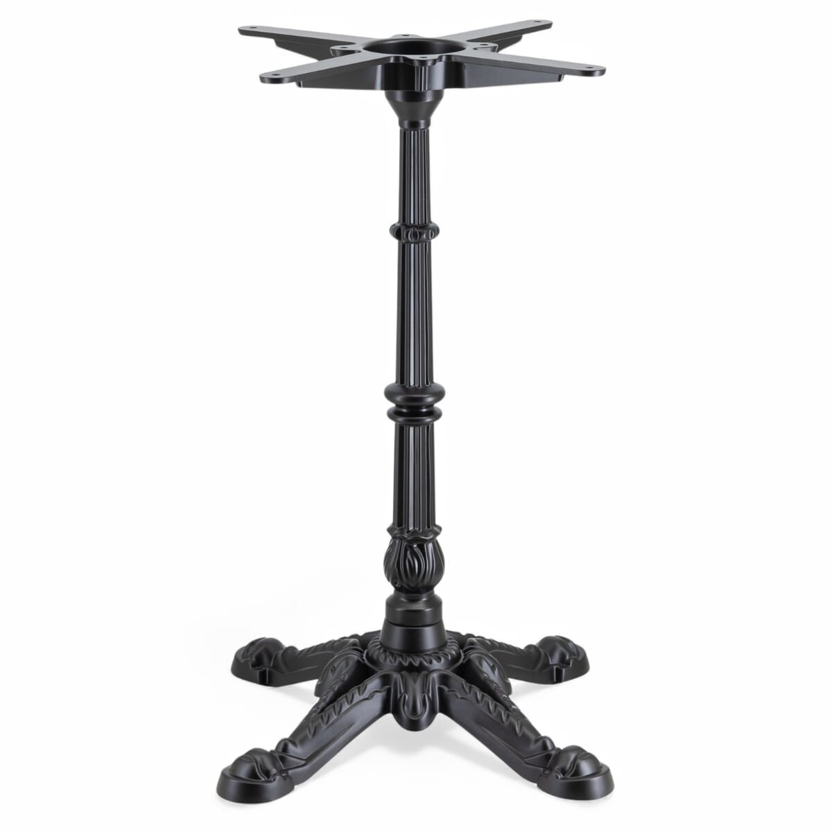 Matte Black Aluminum French Bistro Restaurant Pedestal Base (22
