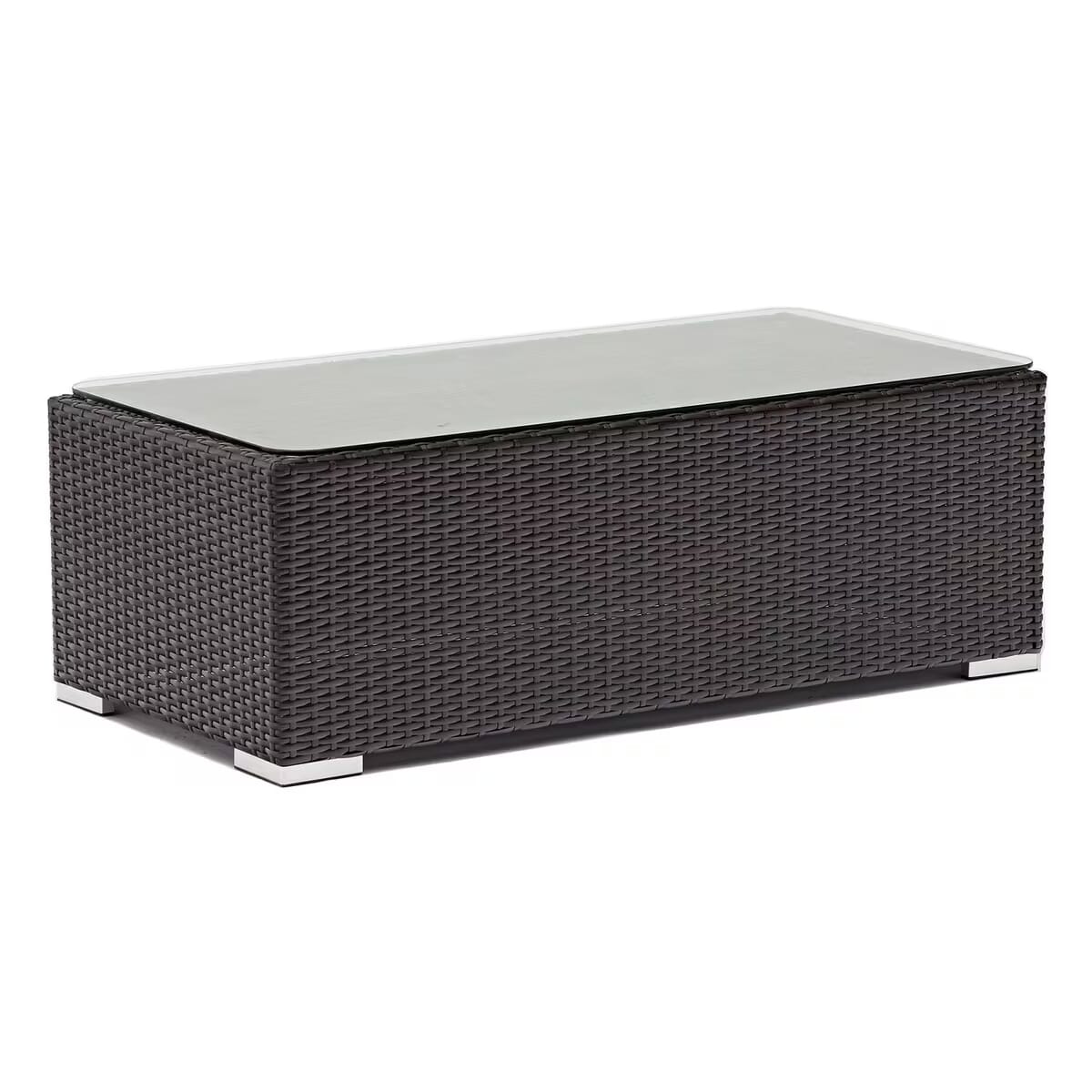Siena Espresso Wicker Outdoor Lounge Coffee Table