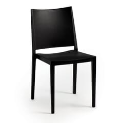 Stackable Outdoor Black Resin Restaurant Chair