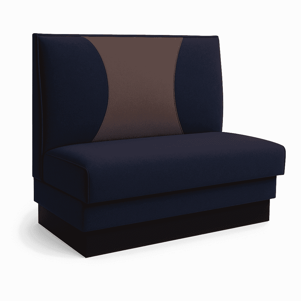 Round Channeled Style Restaurant Booth with Custom Options