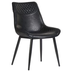 Santos Collection Cradle Quilted Black Frame Chair with Choice of 2 Vinyls