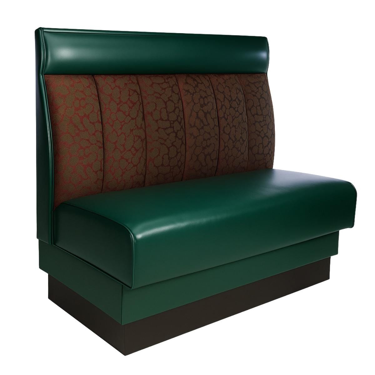Six Channel Style Restaurant Booth with Headroll &ndash; Custom Options