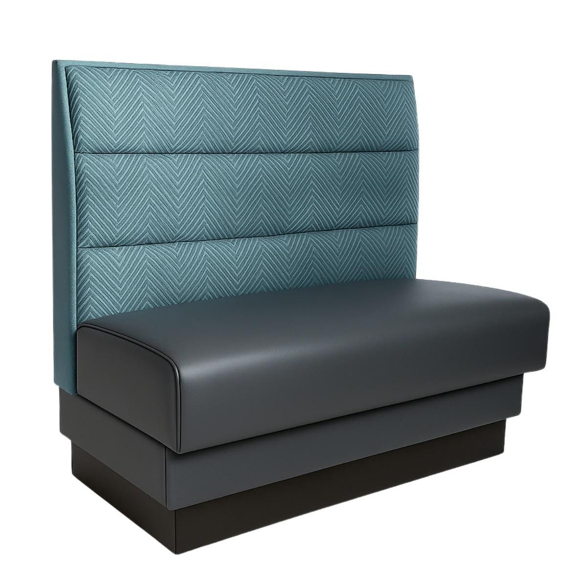 Three Horizontal Channel Back Style Restaurant Booth &ndash; Custom Options