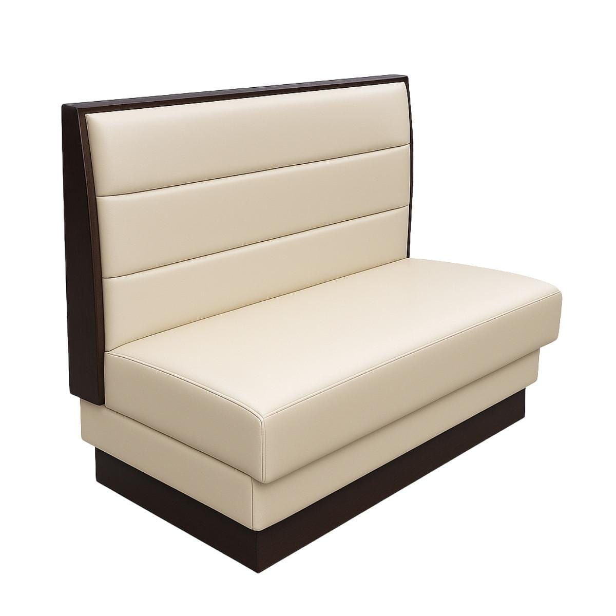 Three Horizontal Channel Wood Panel Style Restaurant Booth &ndash; Custom Options