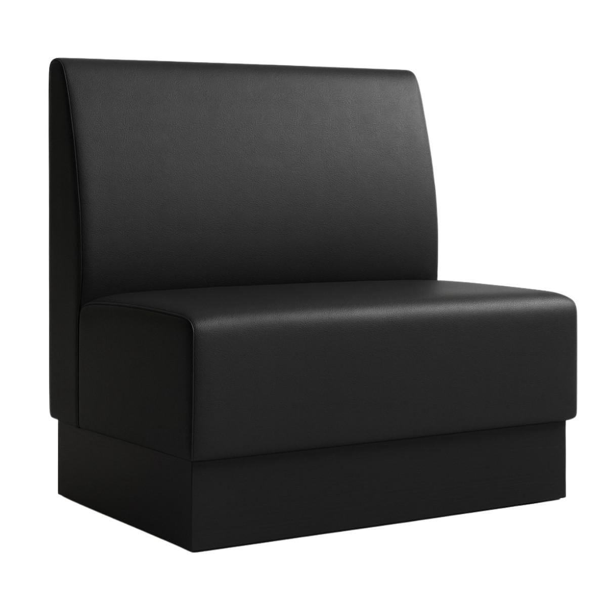 Quick Ship Black Vinyl Modular Restaurant Booth