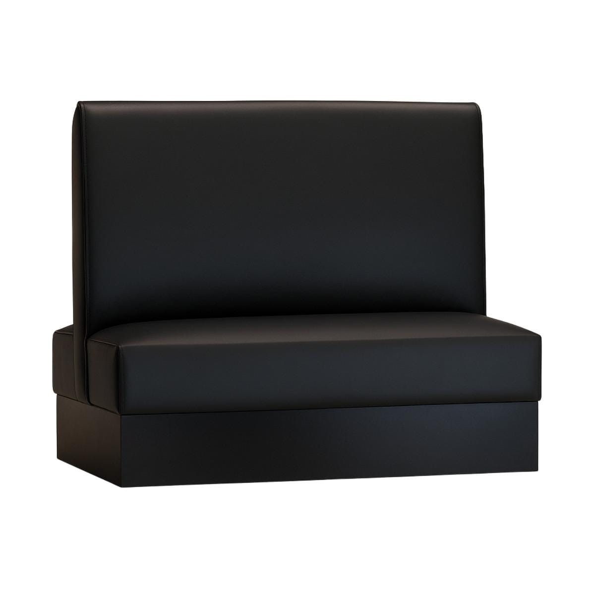 Quick Ship Black Vinyl Modular Restaurant Booth