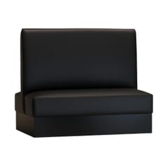 Quick Ship Black Vinyl Modular Restaurant Booth