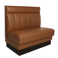 Six Channel Style Restaurant Booth with Headroll – Custom Options