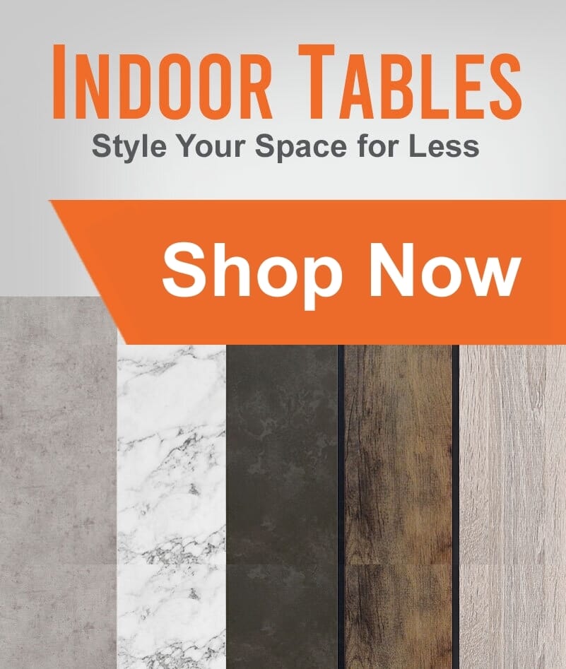Indoor Restaurant Tables Tops